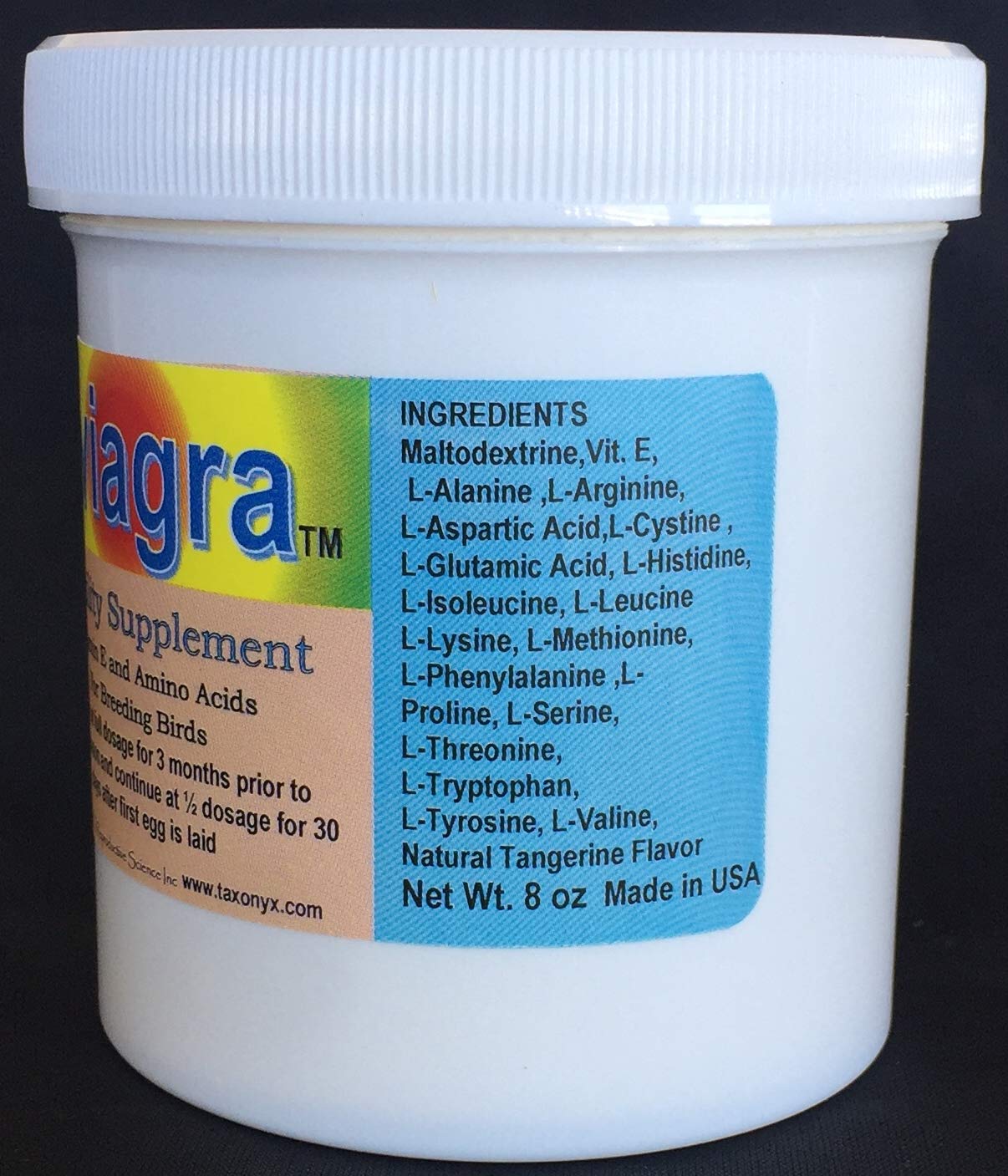 Taxonyx Science Inc Aviagra Fertility Supplement for Birds - Compare to Avitech! (8 oz)